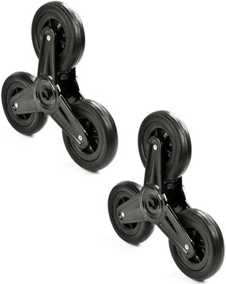 Pair of Replacement Stair Climbing Shopping Cart Wheels for Shopping Laundry Cart V1258-DP02-E-548