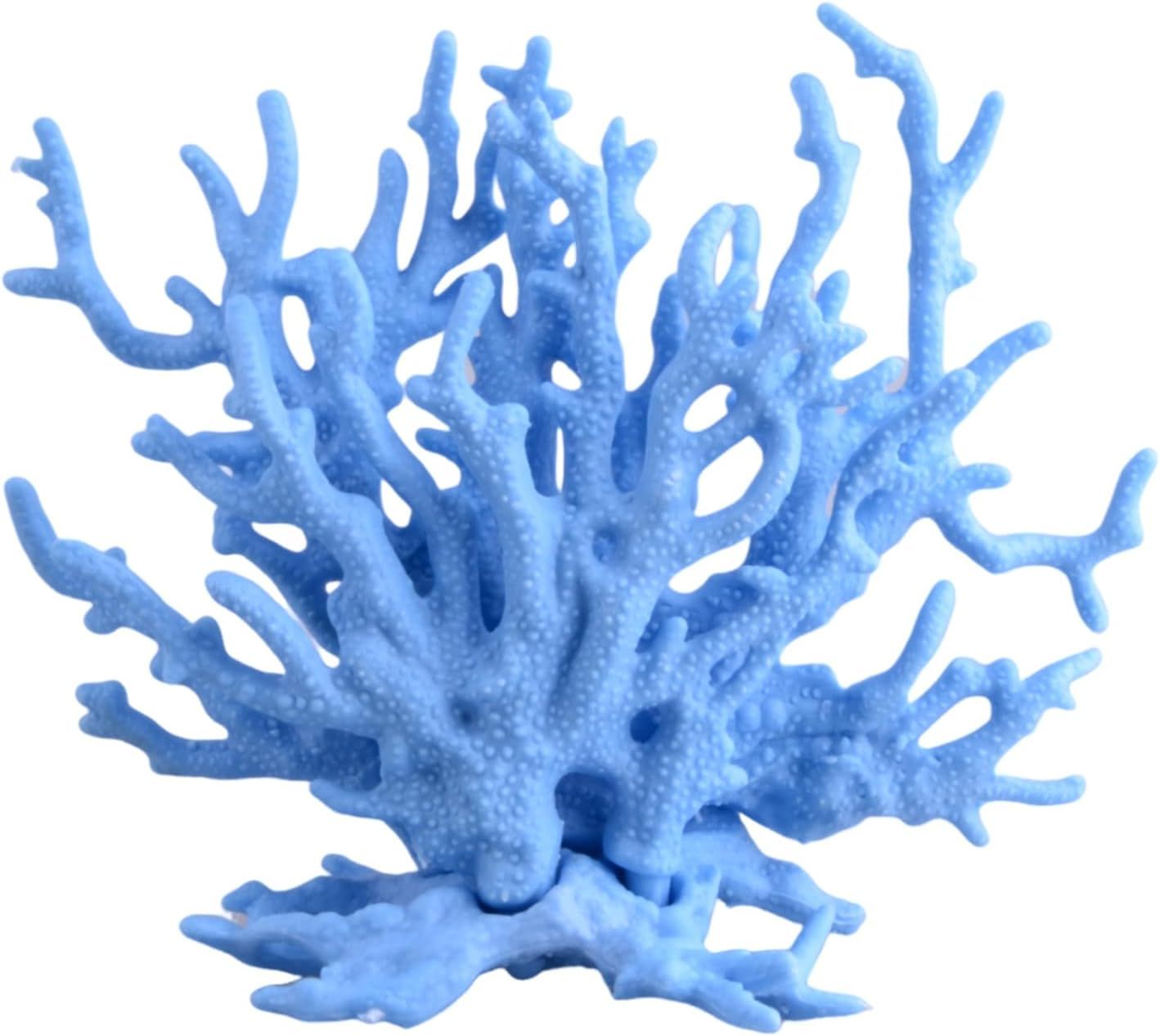 Blue Artificial Aquarium Plant Ornament Decor Plastic Coral Reef Fish Tank Decoration V1258-DP02-E-551