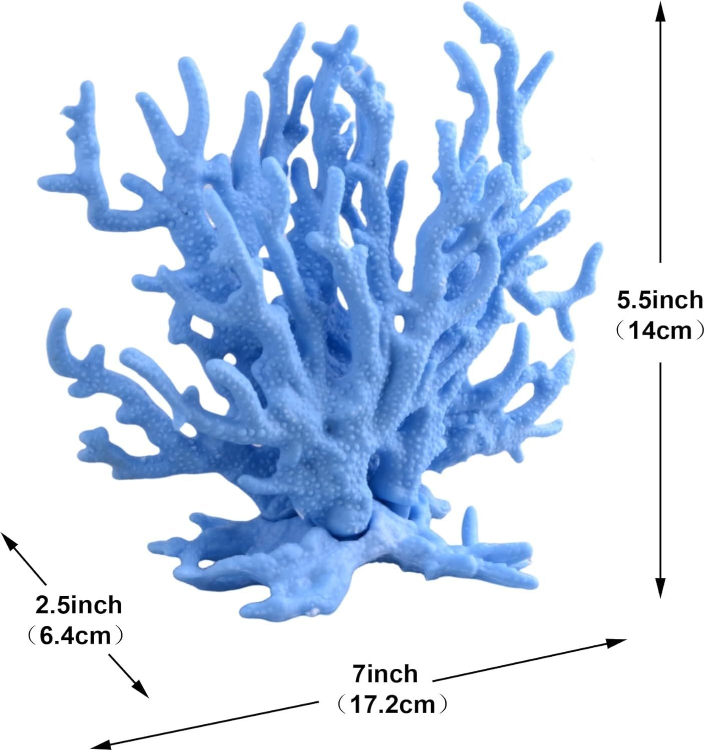 Blue Artificial Aquarium Plant Ornament Decor Plastic Coral Reef Fish Tank Decoration V1258-DP02-E-551