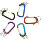 Aluminum D-Shaped Carabiner Buckle With 3 Keychian Clip Spring Carabiner Hook Snap Key Chain V1258-DP02-E-552