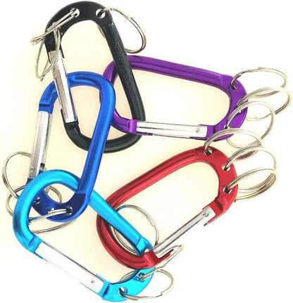 Aluminum D-Shaped Carabiner Buckle With 3 Keychian Clip Spring Carabiner Hook Snap Key Chain V1258-DP02-E-552