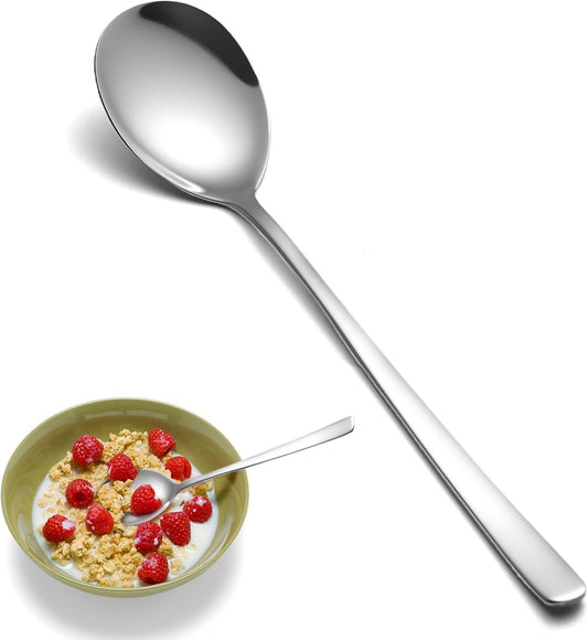 Soup Spoons, 8PCS Korean Spoon, 8.5 Inch Stainless Steel Tablespoon with Long Handles for Home Kitchen V1258-DP02-E-566