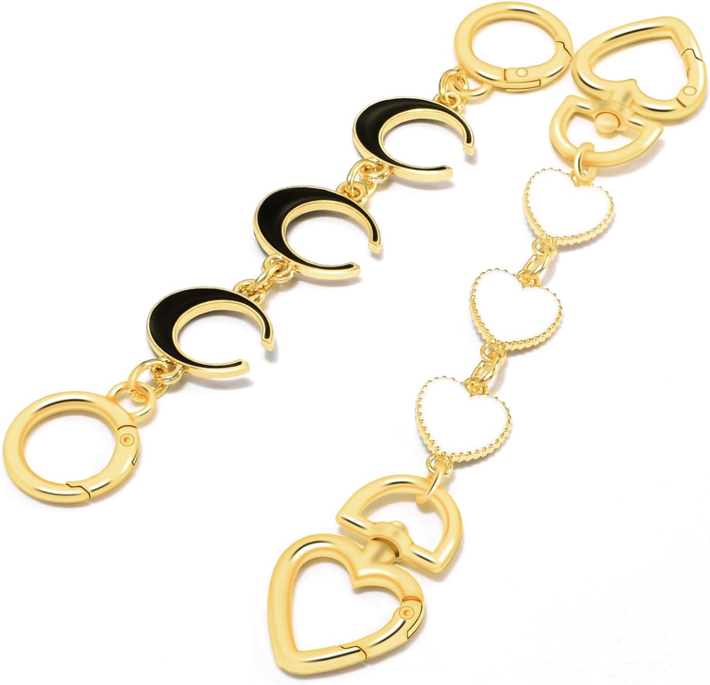 2PCS Purse Extender Chain Bag Chain Extender Gold Purse Chains for Crossbody V1258-DP02-E-57