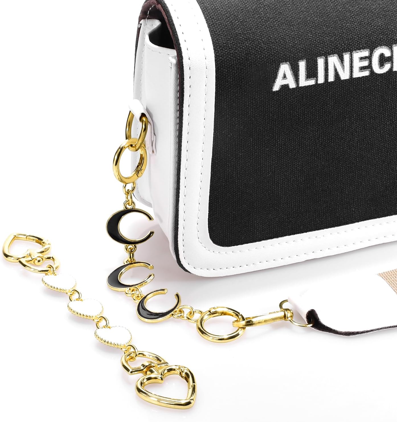 2PCS Purse Extender Chain Bag Chain Extender Gold Purse Chains for Crossbody V1258-DP02-E-57