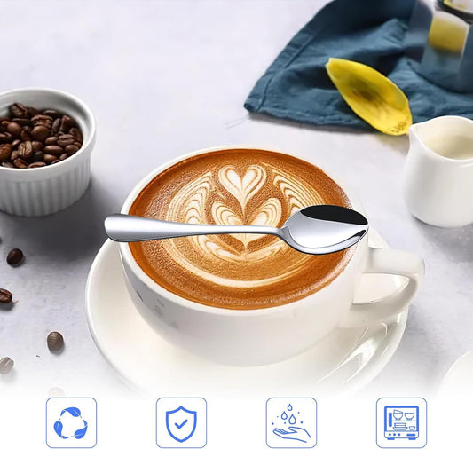 Mini Coffee Spoons, 12PCS 4.9 Inch Stainless Steel Demitasse Espresso Spoons for Stirring Coffee, Tea, Hot V1258-DP02-E-570
