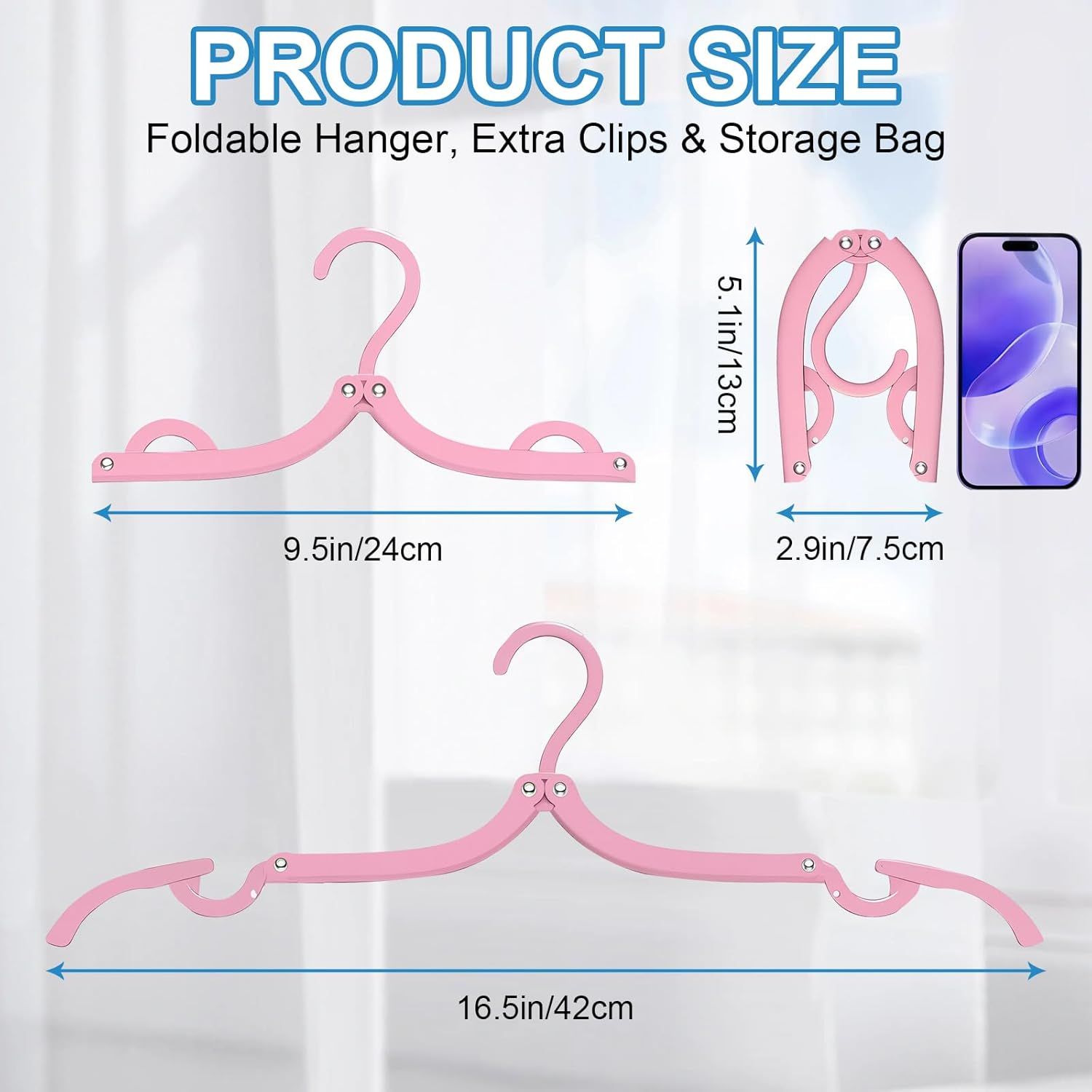 10 Pcs Travel Hangers Cruise Ship Essentials Accessories Portable Folding Clothes Hanger Foldable Drying Rack V1258-DP02-E-579