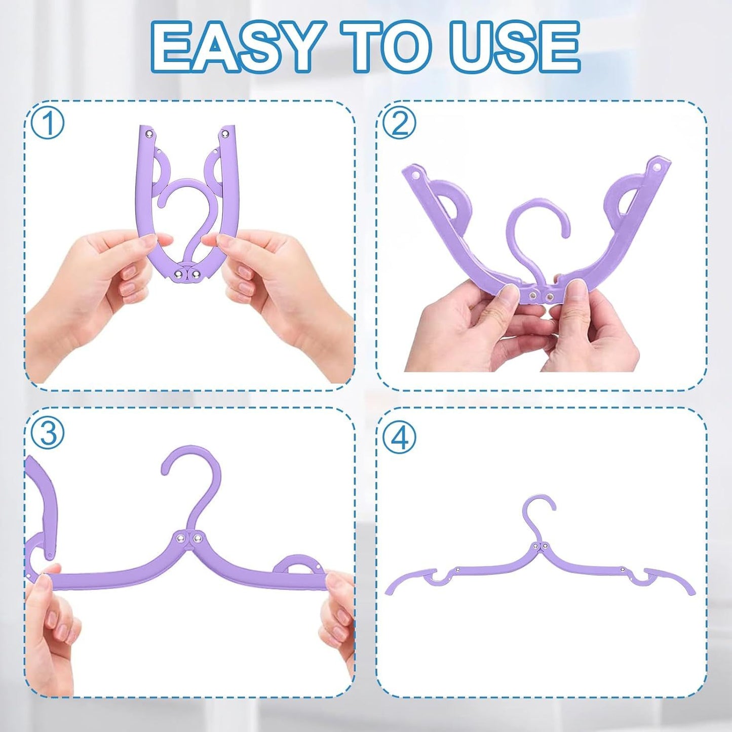 10 Pcs Travel Hangers Cruise Ship Essentials Accessories Portable Folding Clothes Hanger Foldable Drying Rack V1258-DP02-E-579