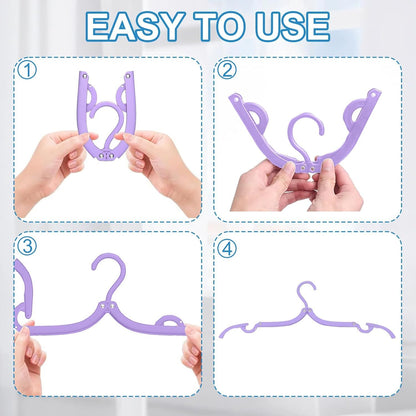 10 Pcs Travel Hangers Cruise Ship Essentials Accessories Portable Folding Clothes Hanger Foldable Drying Rack V1258-DP02-E-579