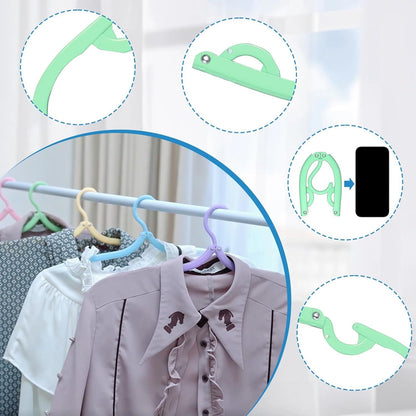 10 Pcs Travel Hangers Cruise Ship Essentials Accessories Portable Folding Clothes Hanger Foldable Drying Rack V1258-DP02-E-579