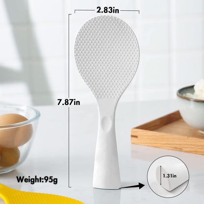 Silicone Standing Rice Spatula with Non-Stick Paddle, Heat Resistant Rice Cooker Spoon, Serving Spoon for V1258-DP02-E-581
