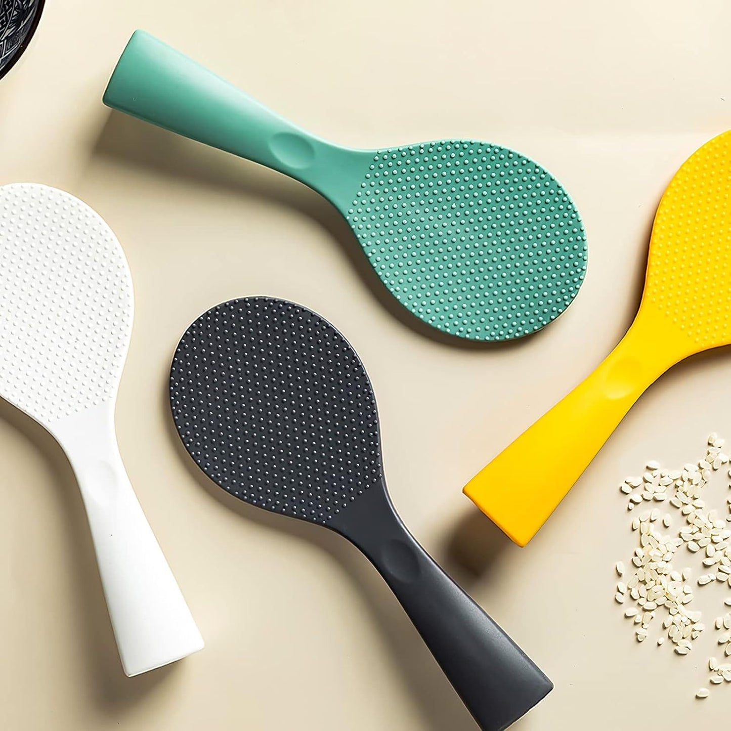 Silicone Standing Rice Spatula with Non-Stick Paddle, Heat Resistant Rice Cooker Spoon, Serving Spoon for V1258-DP02-E-581