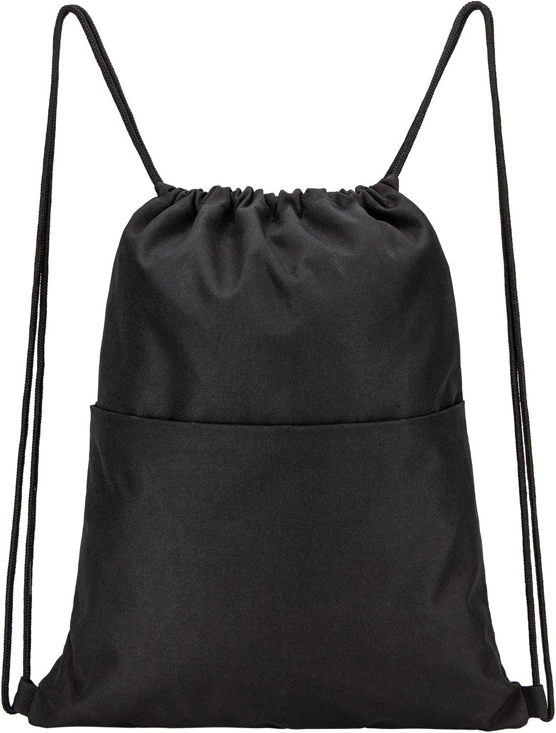 Drawstring Backpack Water Resistant String Bag Sports Sackpack Gym Sack with Side Pocket for Men Women V1258-DP02-E-583