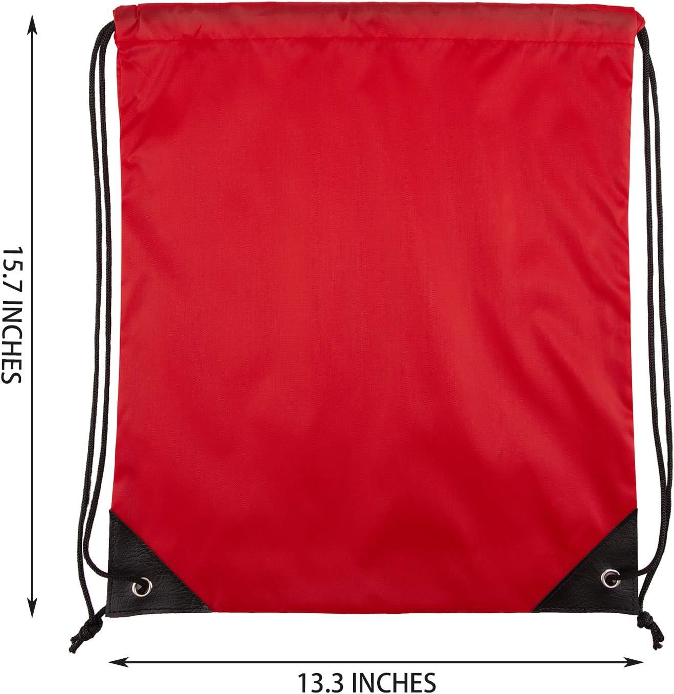 Drawstring Backpacks Bulk 10 Pieces String Bags Customized Bags for Party Gym Sport Trip - Red V1258-DP02-E-584