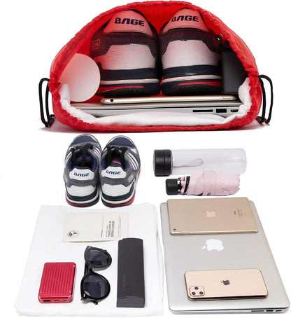 Drawstring Backpacks Bulk 10 Pieces String Bags Customized Bags for Party Gym Sport Trip - Red V1258-DP02-E-584