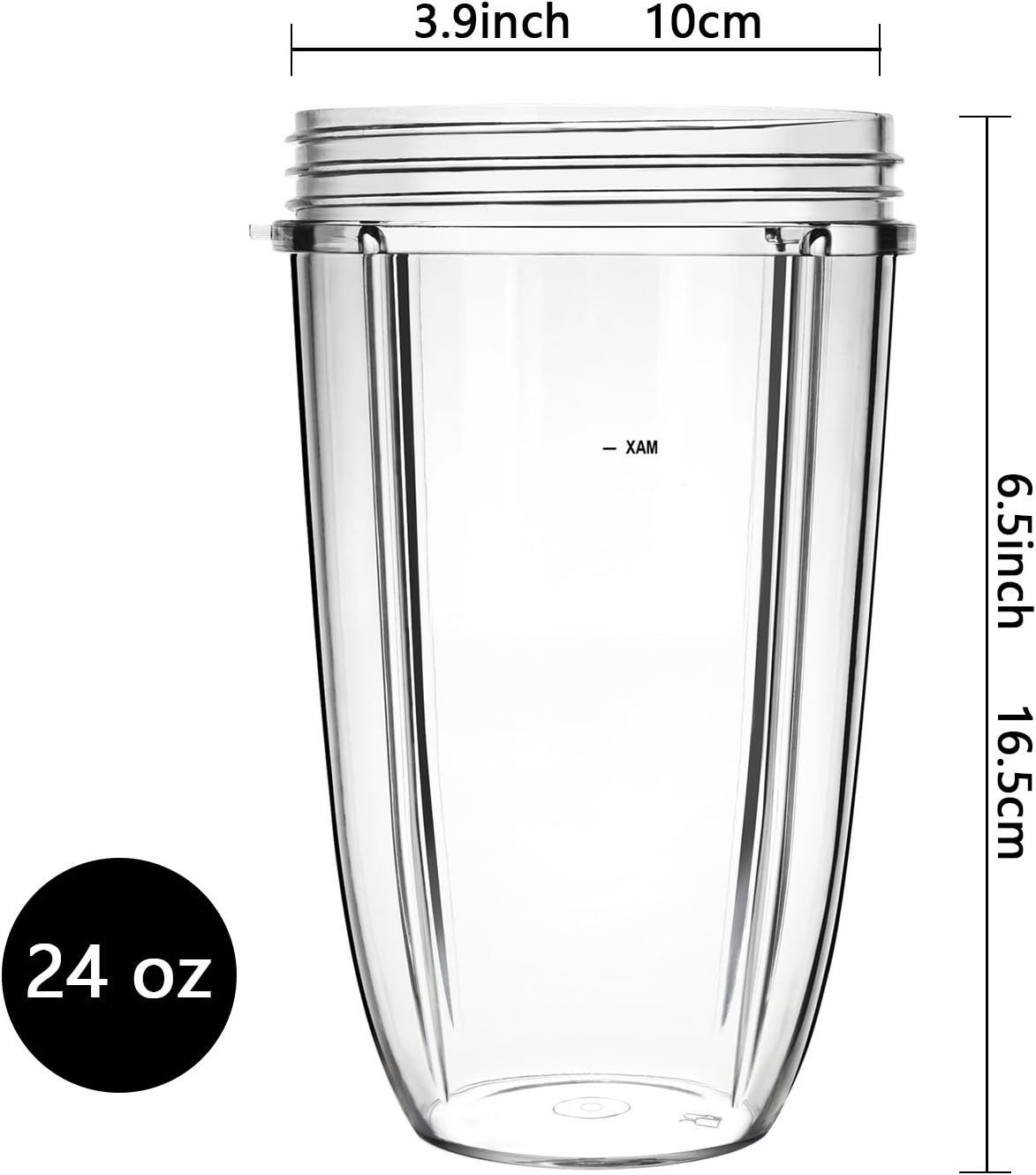Replacement Cups for Nutribullet Replacement Parts 24oz Blender Cups Compatible with NutriBullet 600w and V1258-DP02-E-595