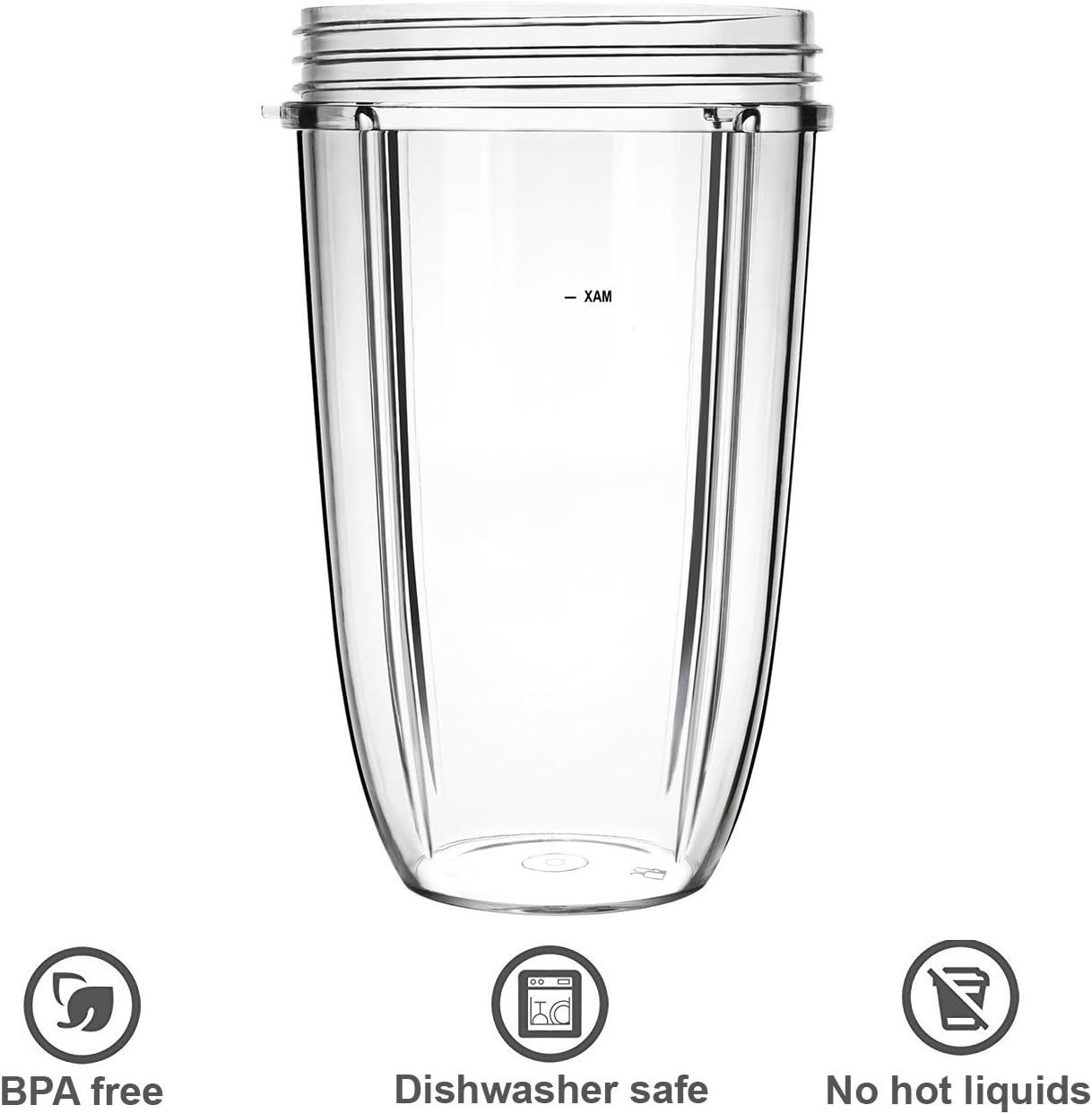 Replacement Cups for Nutribullet Replacement Parts 24oz Blender Cups Compatible with NutriBullet 600w and V1258-DP02-E-595