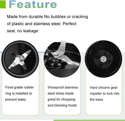 Replacement Cross Blade + 16oz Cup Set for Magic Bullet, Replacement Parts compatible with 250 W Magic Bullet V1258-DP02-E-597