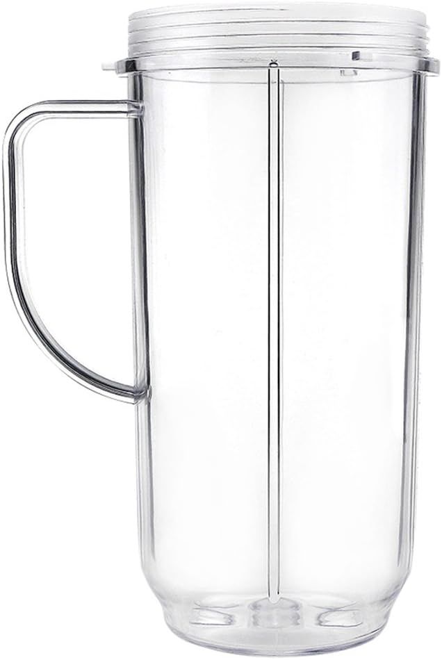 QT Tall 22oz Replacement Part Cup Mug with handle compatible with 250w Magic Bullet On-The-Go Mug V1258-DP02-E-598