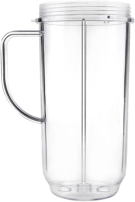 QT Tall 22oz Replacement Part Cup Mug with handle compatible with 250w Magic Bullet On-The-Go Mug V1258-DP02-E-598