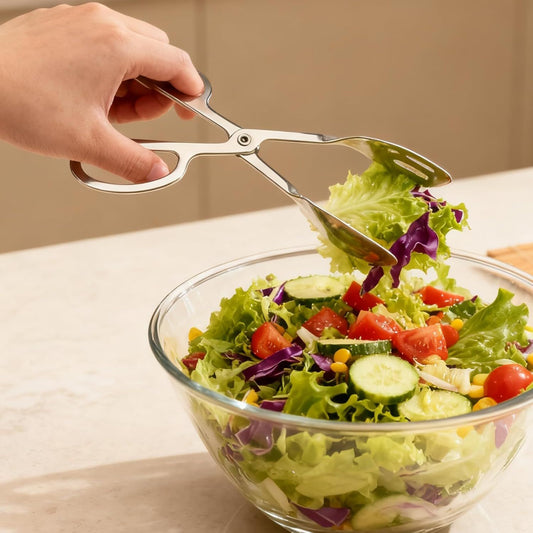 10-Inch Salad Tongs for Serving, Scissor Style Kitchen Tongs for Cooking for Buffet Serving Tongs for V1258-DP02-E-603