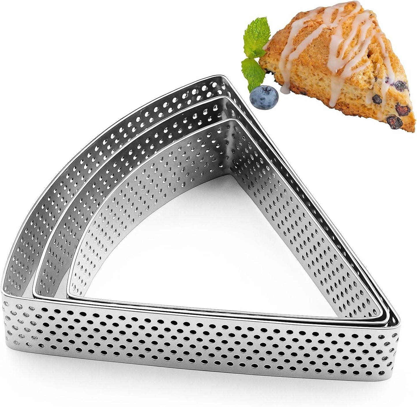 3PCS Triangle Scone Cutter, Scone Cutters For Baking Triangle, Triangles Cookie Cutter For Scones, V1258-DP02-E-607