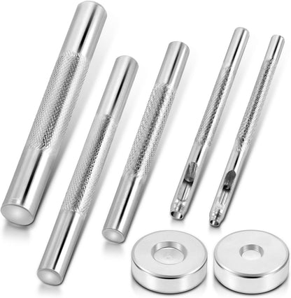 200Sets 6mm Leather Rivets + 7pcs Rivets Setting Tools for Install Leather Bag Belt Shoe Boot Hats Pet Collar V1258-DP02-E-61