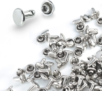 200Sets 6mm Leather Rivets + 7pcs Rivets Setting Tools for Install Leather Bag Belt Shoe Boot Hats Pet Collar V1258-DP02-E-61