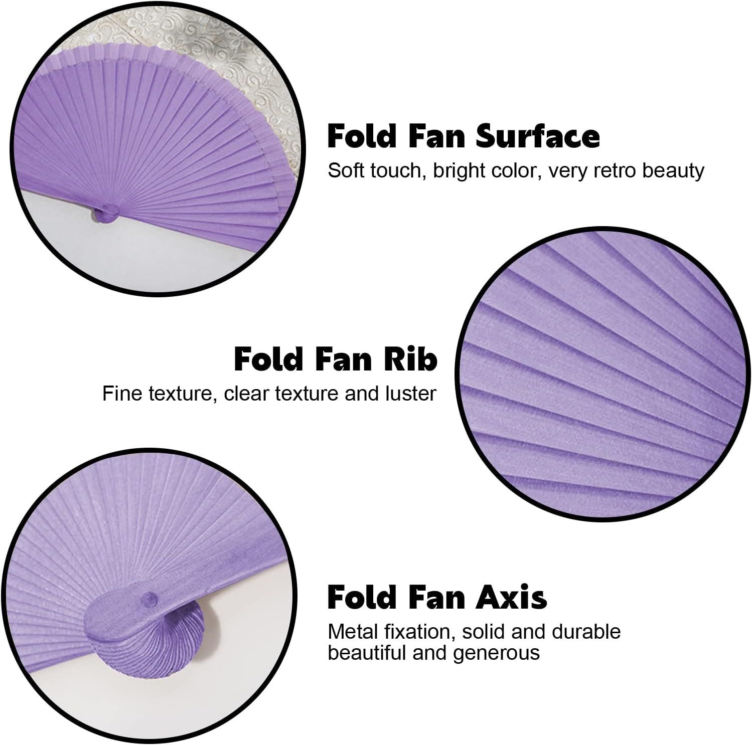 9in Silk Handheld Fan Foldable with Wooden Handle - Handheld Folding Fan for Women for Events, Parties & V1258-DP02-E-619