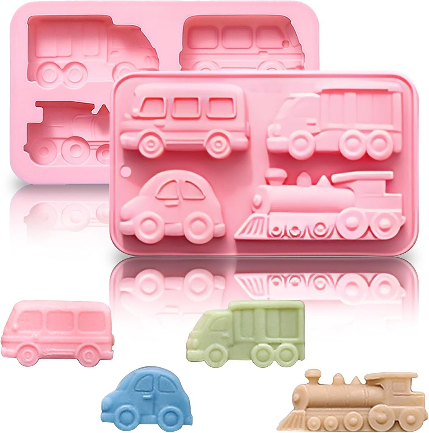 Car Silicone Soap Mold, Silicone Cake Mold, 3D Transportation Candy Mould Non-Stick Car Shape Baking Tool for V1258-DP02-E-626