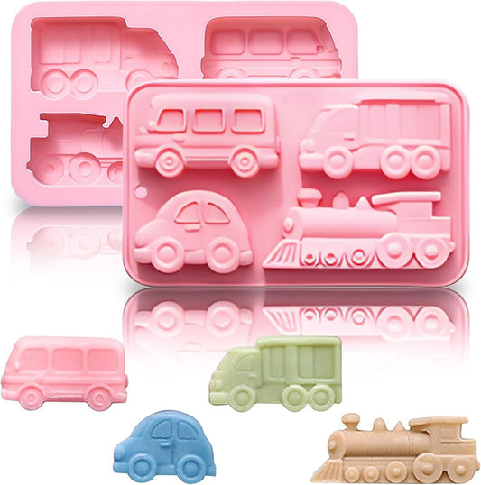 Car Silicone Soap Mold, Silicone Cake Mold, 3D Transportation Candy Mould Non-Stick Car Shape Baking Tool for V1258-DP02-E-626