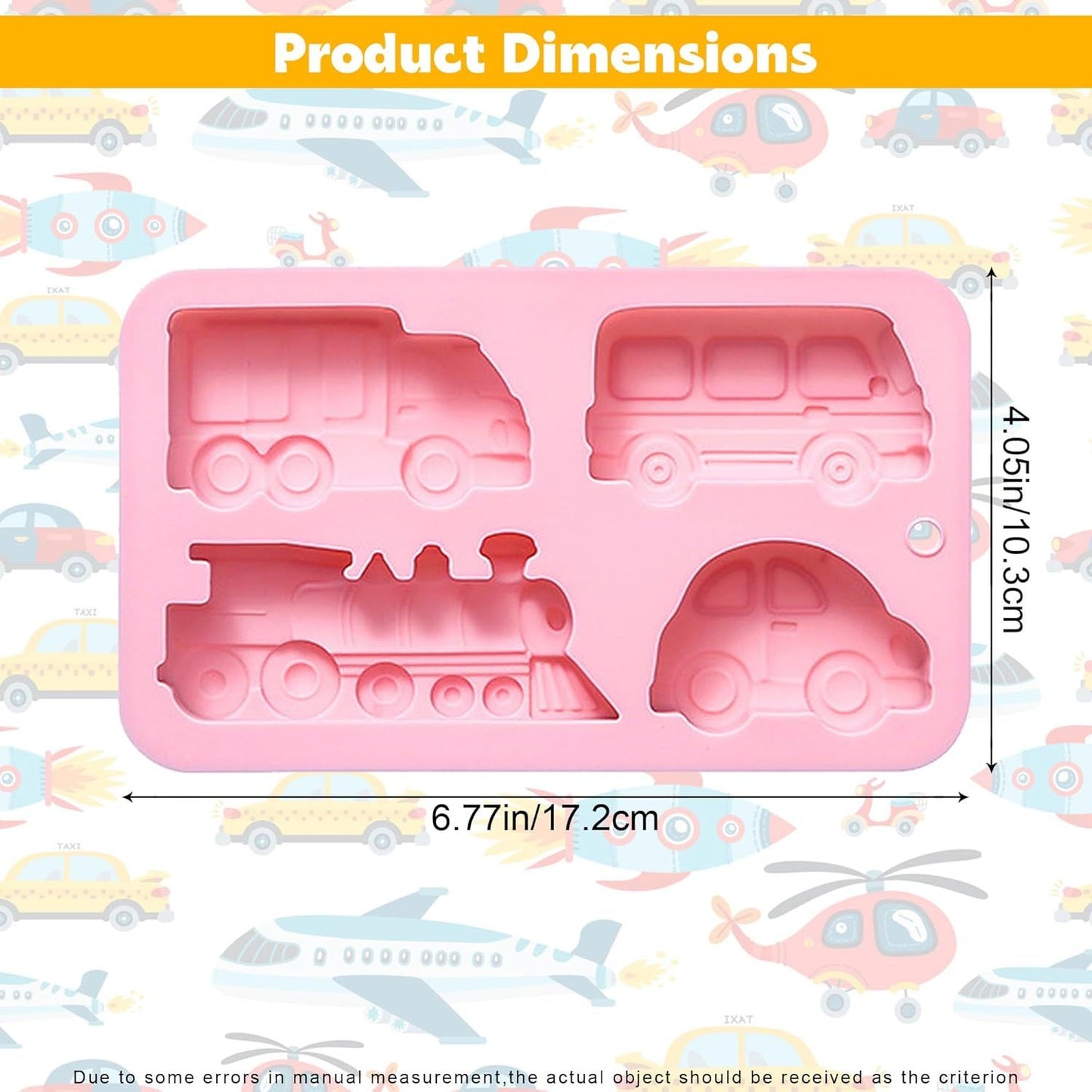 Car Silicone Soap Mold, Silicone Cake Mold, 3D Transportation Candy Mould Non-Stick Car Shape Baking Tool for V1258-DP02-E-626