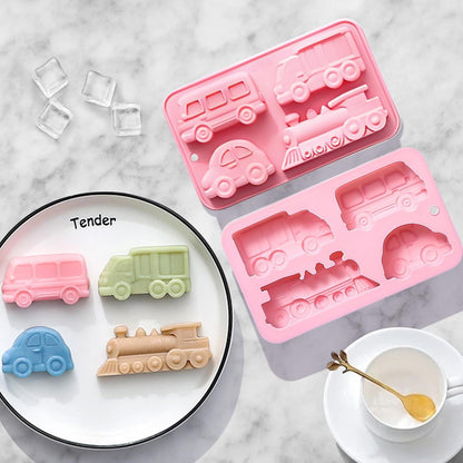 Car Silicone Soap Mold, Silicone Cake Mold, 3D Transportation Candy Mould Non-Stick Car Shape Baking Tool for V1258-DP02-E-626