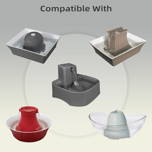 Cat Water Fountain Replacement Filter Housing & Silicone Nozzle Plug Set Pet Water Dispenser, Pet Fountain V1258-DP02-E-63