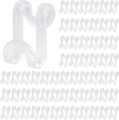 Hanger Hooks Space Saving, 60PCS Clothes Hanger Connector Hooks Closet Space Savers for Hanging Clothes, Clear V1258-DP02-E-632