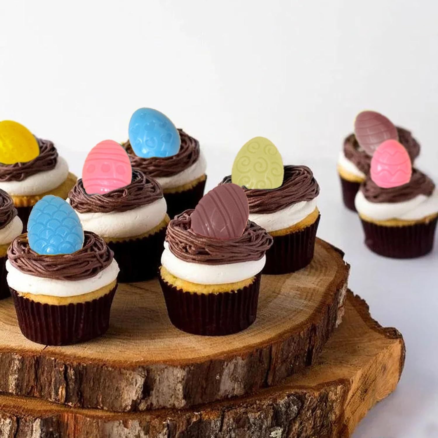 2Pcs Easter Egg Silicone Molds, 8 Cavity Easter Egg Shaped Chocolate Mold, Non-stick Jello Mold Silicone V1258-DP02-E-636