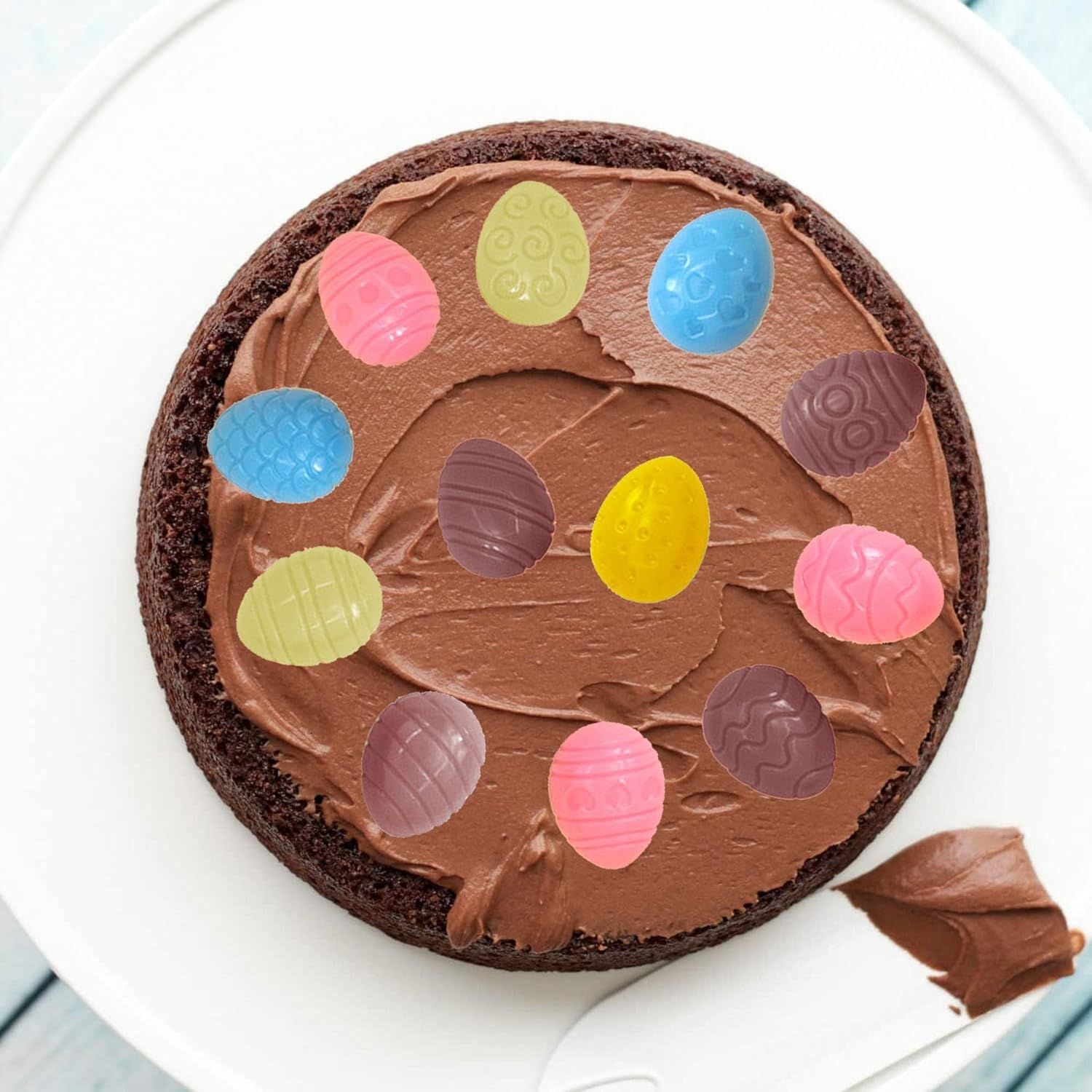 2Pcs Easter Egg Silicone Molds, 8 Cavity Easter Egg Shaped Chocolate Mold, Non-stick Jello Mold Silicone V1258-DP02-E-636