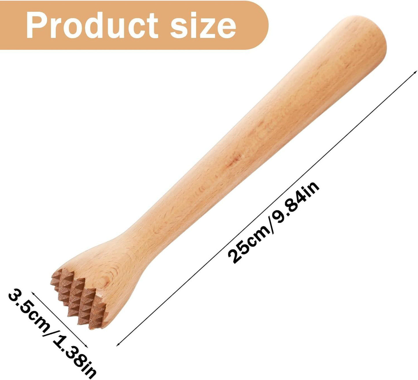 Wooden Muddler for Cocktails, Durable Muddler for Lemonade, Professional Bar Muddler Tool, Home and Bar V1258-DP02-E-638