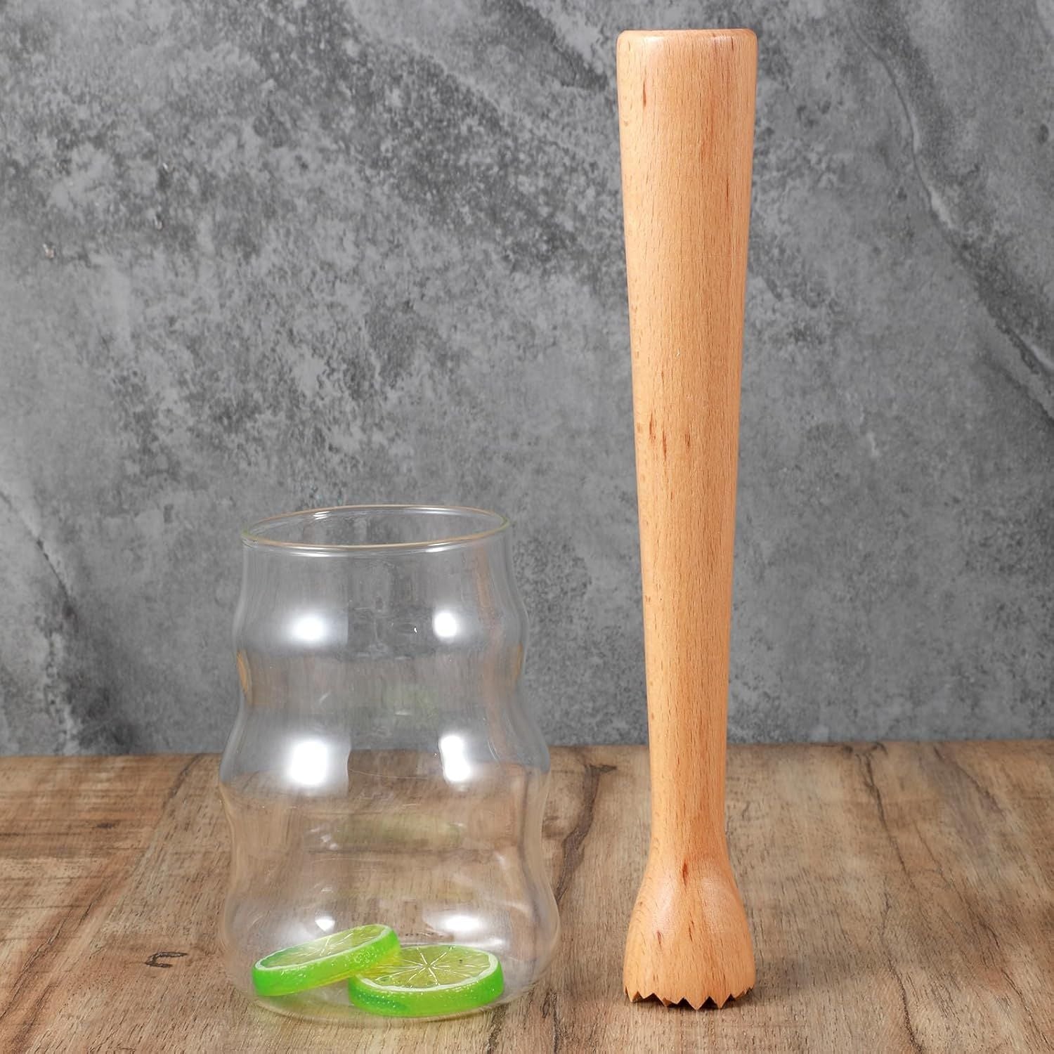 Wooden Muddler for Cocktails, Durable Muddler for Lemonade, Professional Bar Muddler Tool, Home and Bar V1258-DP02-E-638