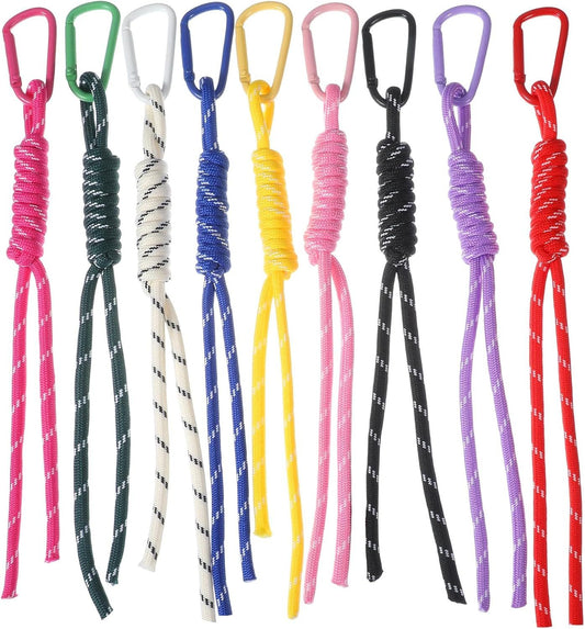 9PCS Paracord Keychain, Paracord Rope Keychains Bag Charm Rope Braided Cord Keychain for Purse Handmade Ropes V1258-DP02-E-640
