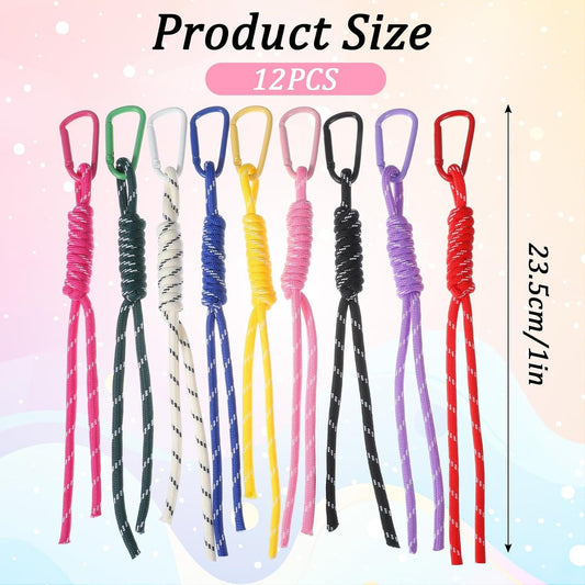 9PCS Paracord Keychain, Paracord Rope Keychains Bag Charm Rope Braided Cord Keychain for Purse Handmade Ropes V1258-DP02-E-640