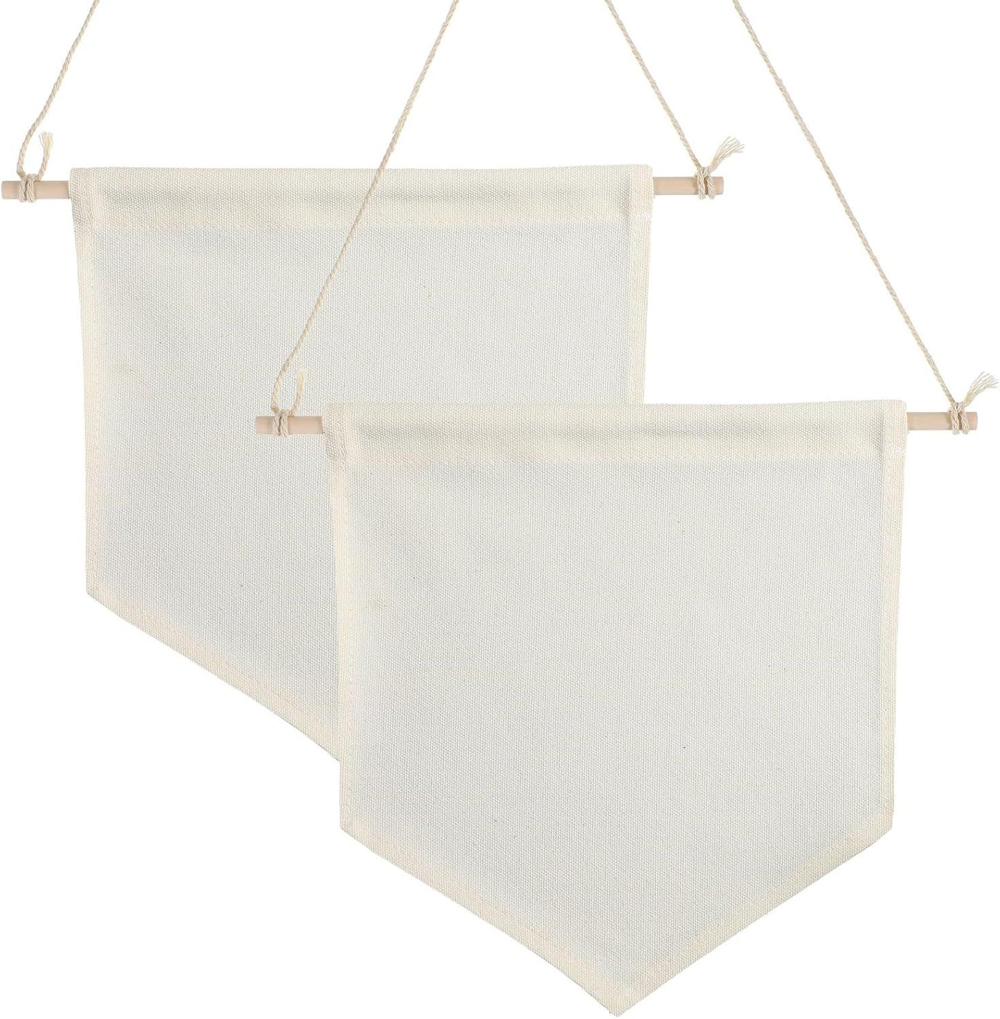 2 Pcs Embroidery Blank Banners, DIY Fabric Banner for Indoors, Baby Shower, Wedding, Graduation, Custom V1258-DP02-E-641