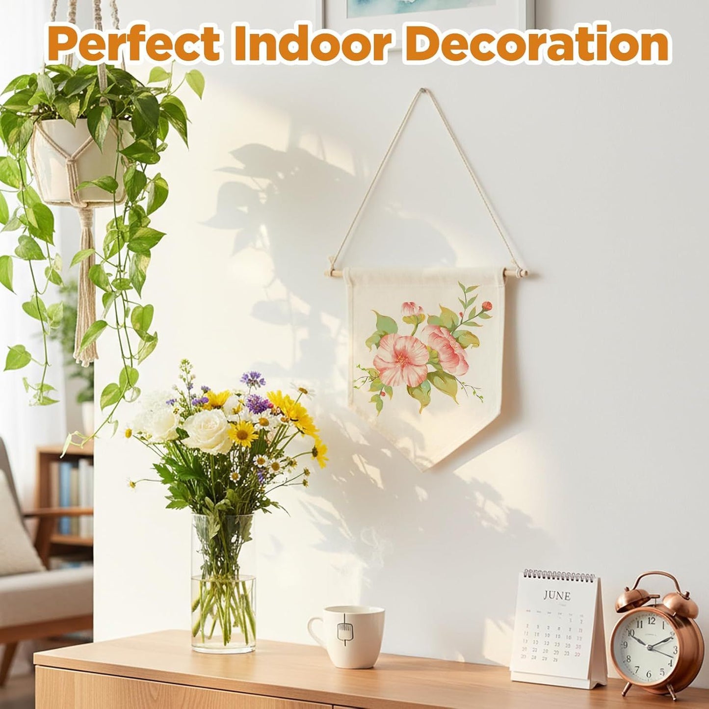 2 Pcs Embroidery Blank Banners, DIY Fabric Banner for Indoors, Baby Shower, Wedding, Graduation, Custom V1258-DP02-E-641