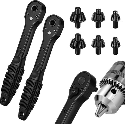 2 in 1 Drill Chuck Ratchet Spanner 2026 Universal Chuck Key Replacement Tool 2 in 1 Ratchet Drill Key Wrench V1258-DP02-E-648