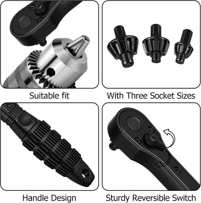 2 in 1 Drill Chuck Ratchet Spanner 2026 Universal Chuck Key Replacement Tool 2 in 1 Ratchet Drill Key Wrench V1258-DP02-E-648