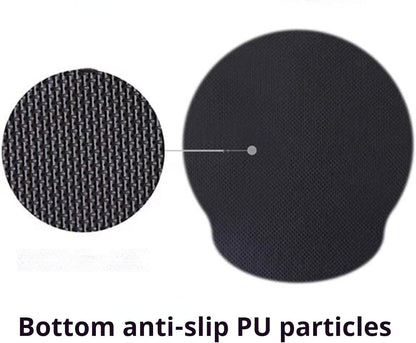 Leather Mouse Pad with Wrist Rest Support Ergonomic Office Computer Keyboard Hand Pad Non Slip Base for Desk V1258-DP02-E-676