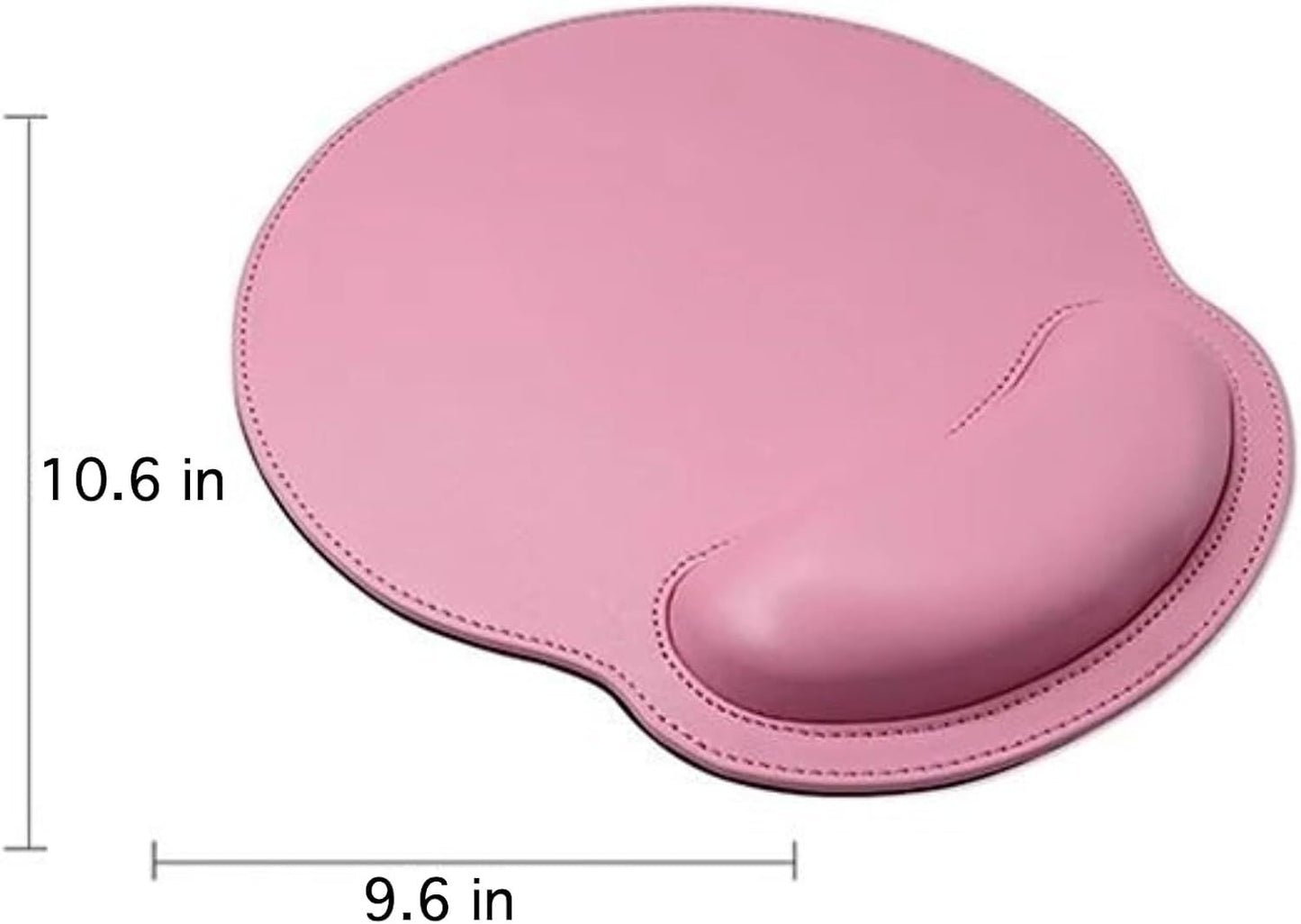 Leather Mouse Pad with Wrist Rest Support Ergonomic Office Computer Keyboard Hand Pad Non Slip Base for Desk V1258-DP02-E-676