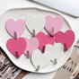 9 Pcs Heart Shaped Adhesive Wall Hooks, Cute Decorative Pink and White Self-Adhesive Hooks for Home Office V1258-DP02-E-678
