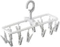 2 Pack Clothes Drying Rack with 12 Multiple Clips, Foldable Portable Travel Hanger for Socks Underwear Bras V1258-DP02-E-679