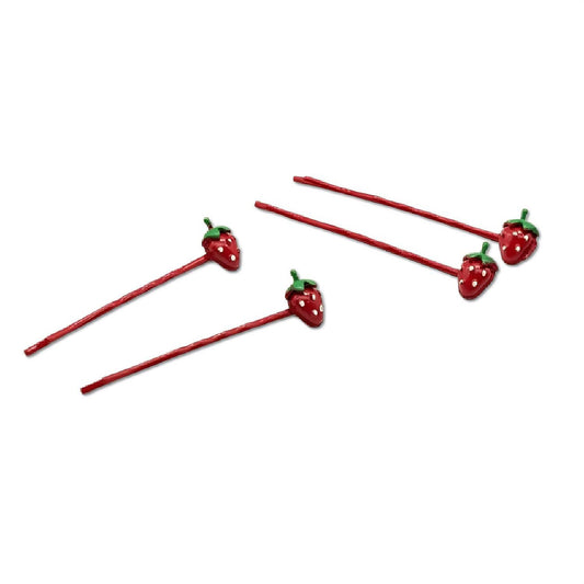 4 Pcs Cute Strawberry Hair Pins Hair Clips for Girls, Fun Headband Accessories for Kids Women Daily Wear V1258-DP02-E-695