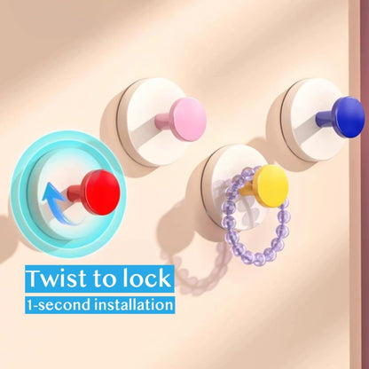 4 Pack No-Drill No-Trace Reusable Vacuum Suction Cup Hooks for Entryway, Doorway Key Holder, Hat Rack V1258-DP02-E-700